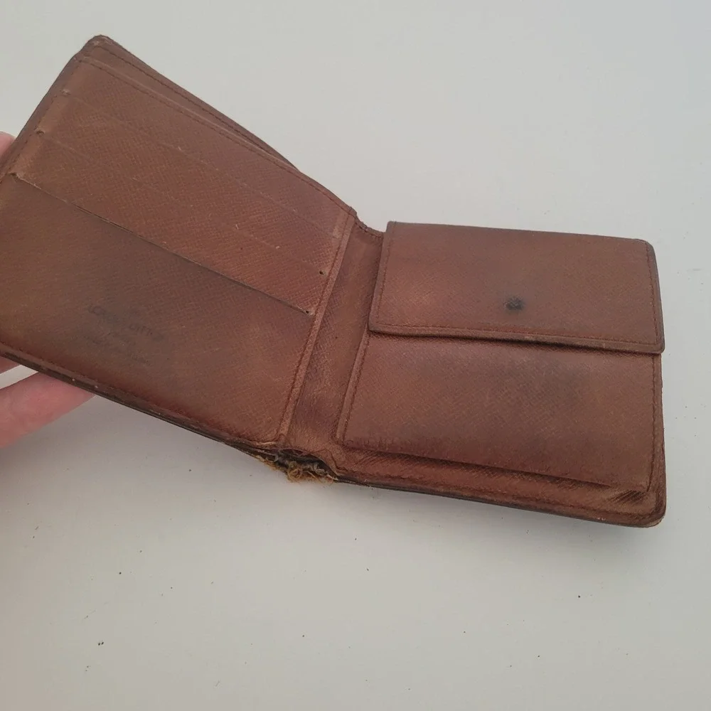 Louis Vuitton Monogram Canvas Bifold Wallet Vintage Brown CA0952 Made in Spain